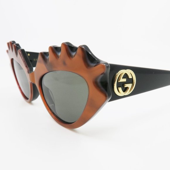 Gucci GG0781S 001 52mm Orange/Black/Grey Cat Eye main image 8